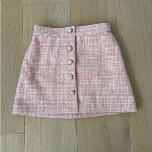 Reformation Brielle Tweed Textured Woven Mini Skirt